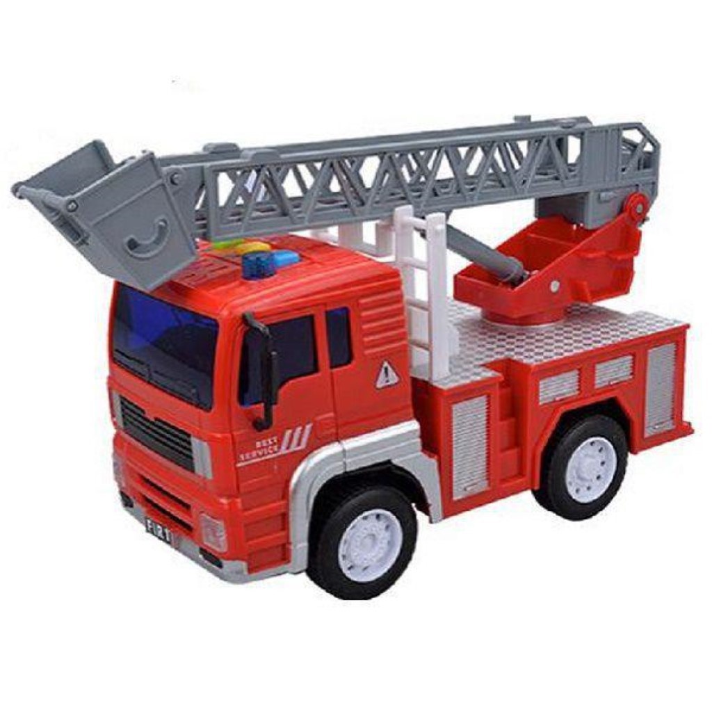 Brinquedo Caminhão Bombeiro Fricção Luz e Som 5698 - DM Toys