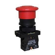 Botão Emergência Cogumelo Trava Vermelho 1 Nf 22mm Metaltex*