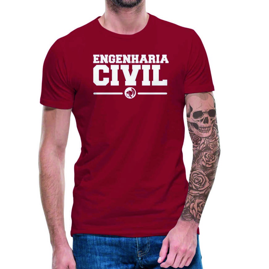 Camiseta Engenharia Civil Camisa 100% Algodão Engenheiro Curso Profissão Faculdade Frases Engraçadas Universidade