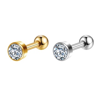 Piercing Minibarbell Aço Cirúrgico Swarovski | Helix, Flat, Conch, Tragus, Lóbulo e Outros