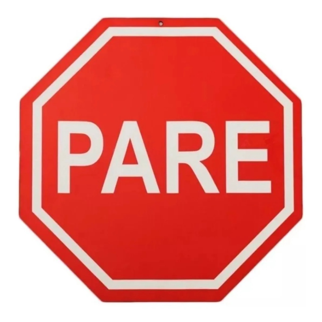 Placa de Trânsito Decorativa Parede Decoração Pare MDF