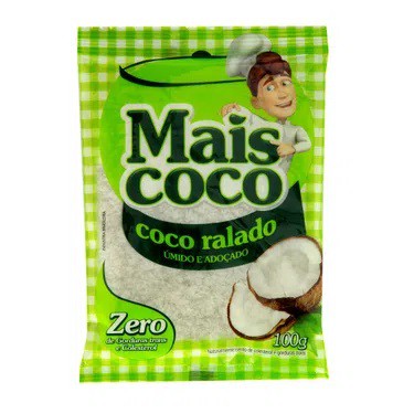 Coco Ralado Úmido e Adoçado Mais Coco 100g - Sococo