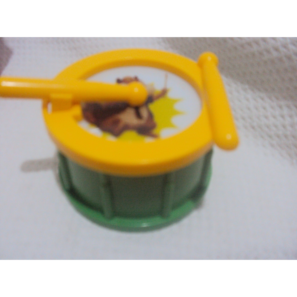 Tambor de Brinquedo Alvin e Os Esquilos Buger King 2015 Altura 5cm