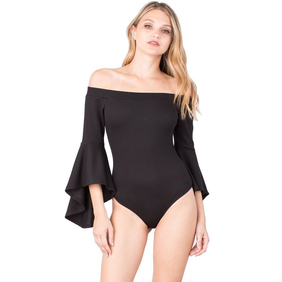Body Ombro A Ombro com Manga Flare Moda 2018