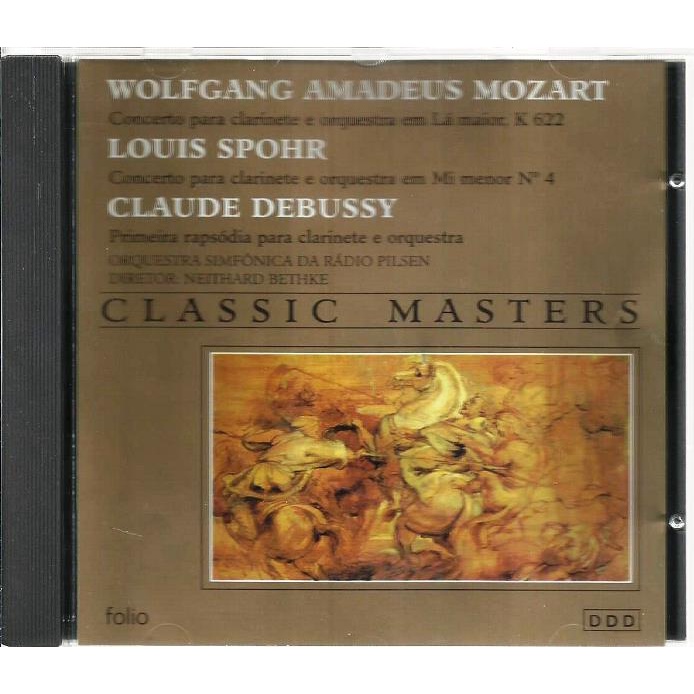 1502 Mcd- Cd Original 1997- Classic Masters- Mozart- Spohr- Debussy- Concertos- Orquestra Sinfônica Da Rádio Pilsen- Clássica