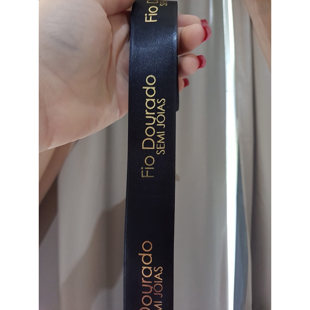 FITA DE CETIM PERSONALIZADA 22MM- 10 metros em Oferta na Shopee