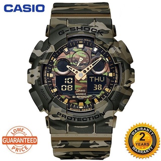 Casi @ o G-Shock ga-110 Relógio Esportivo ga100 Homens Mulheres Camuflagem Azul Relógios ga100 Preto digital À Prova D