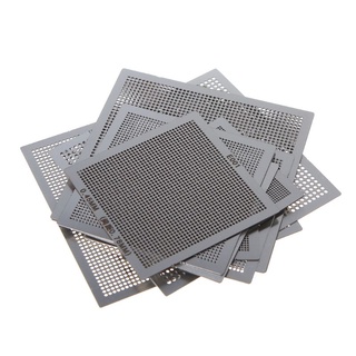 10 Pçs/set BGA Reballing Template Stencil Universal Kit Para Computador IC Chip De Reparação Stencils Peças