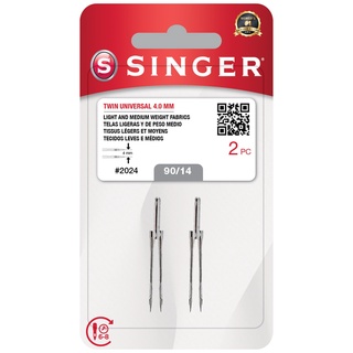 Agulha Singer Máquina Costura Doméstica Dupla 2024 4MM Nº 90/14