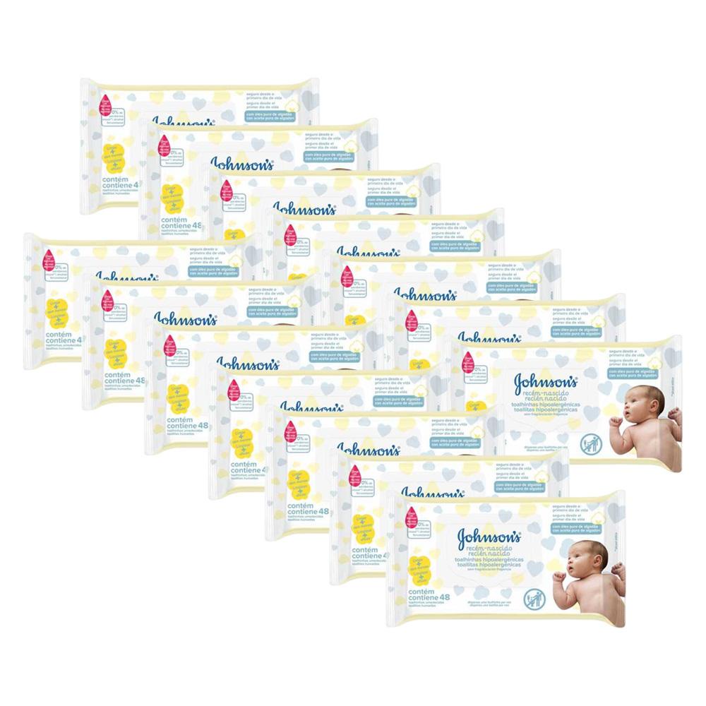 Kit Toalhinhas Umedecidas Johnsons Baby Recém Nascido 672 unidades - Mom & Baby