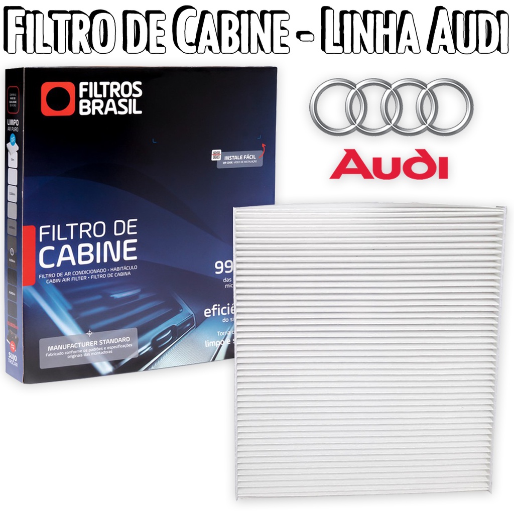 Filtro de Cabine Ar Condicionado Veículos Linha Audi + Higienizador Granada - Selecione o Veículo