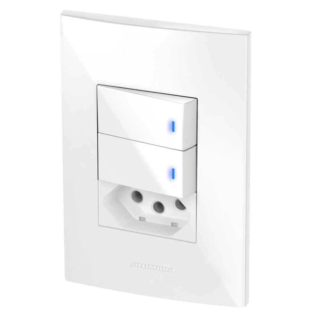Conjunto 2 Interruptores LED + 1 Tomada 20A - Alumbra Inova Pro - ABB31