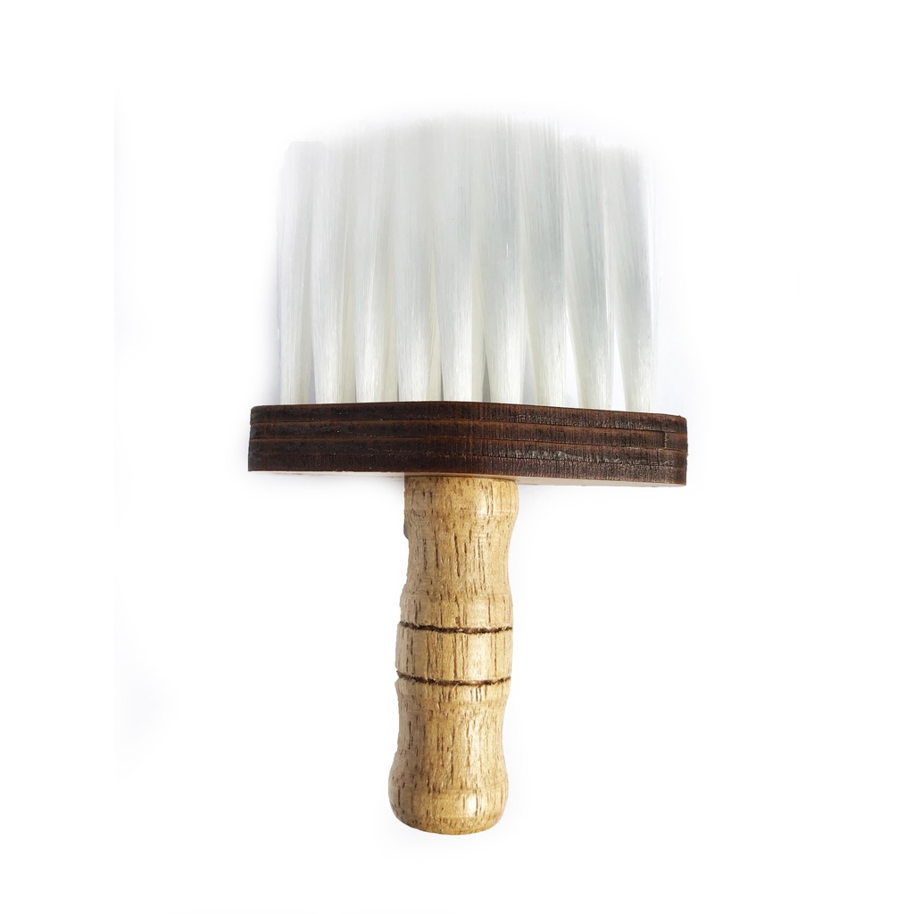 ESPANADOR MADEIRA CERDA NYLON BRANCA (BARBER)