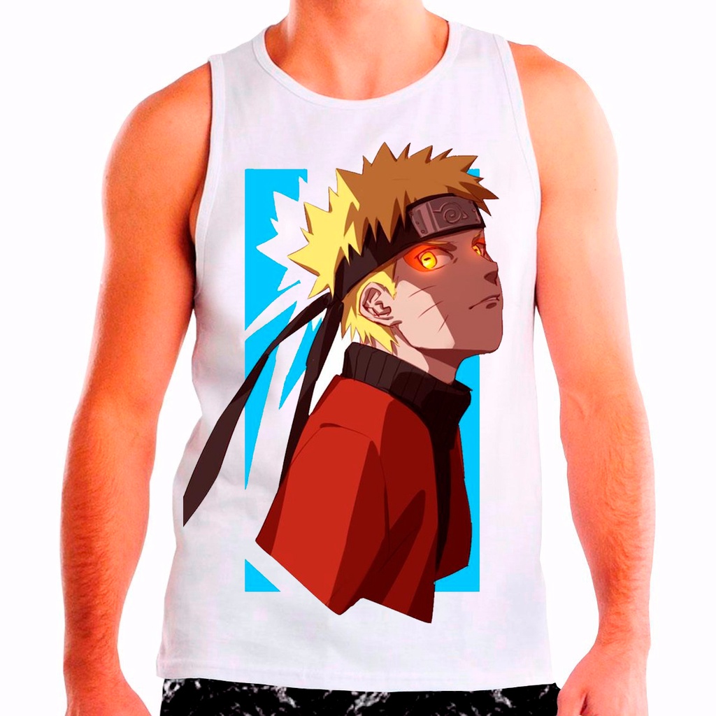 Camiseta Regata Anime Naruto Desenho Masculina Tamanho P, Camiseta  Masculina Design Camisetas Nunca Usado 92137402