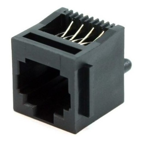 100 Peças Modular Jack Rj45 Fêmea 8p8c 180 Graus Pt  52-10