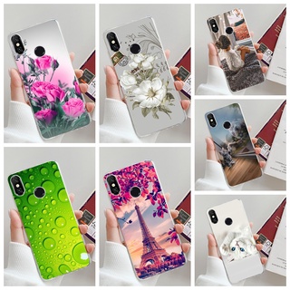 Capa Flexível De Silicone / Tpu Floral Para Xiaomi Mi A2 / Xiaomi Mi A2 Lite