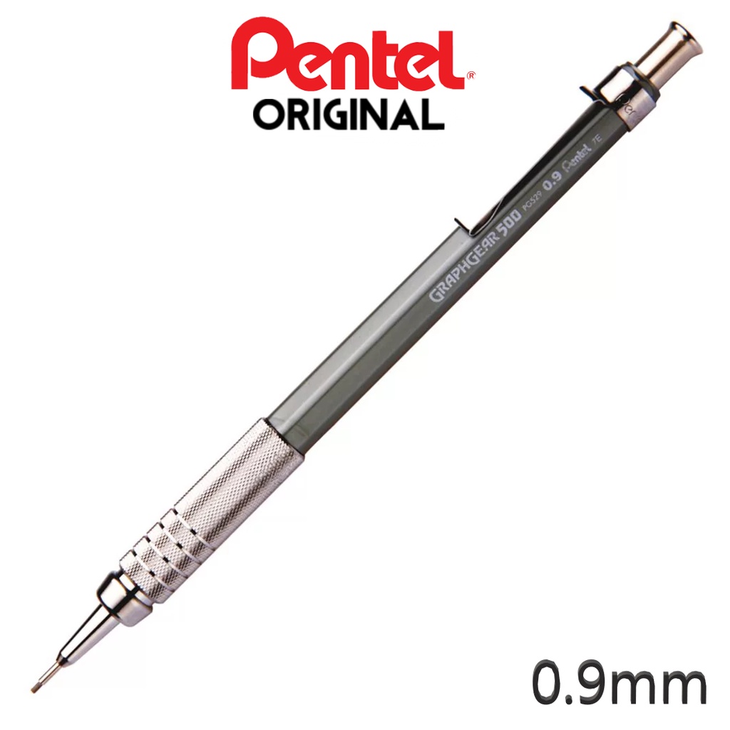 Lapiseira Pentel 0.9 Mm Técnica Graphgear 500 Grip Metal em Oferta na Shopee