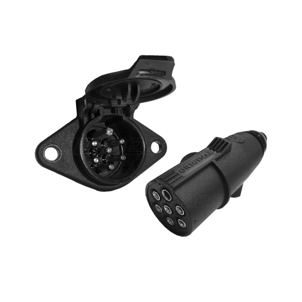 Par Tomada Eletrica Caminhao Carreta Macho Femea 7P Original - Spare Parts and Accessories for Vehicles