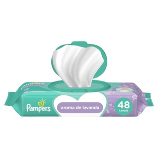 Lenços Umedecidos Pampers Aroma de Lavanda com 48 unidades