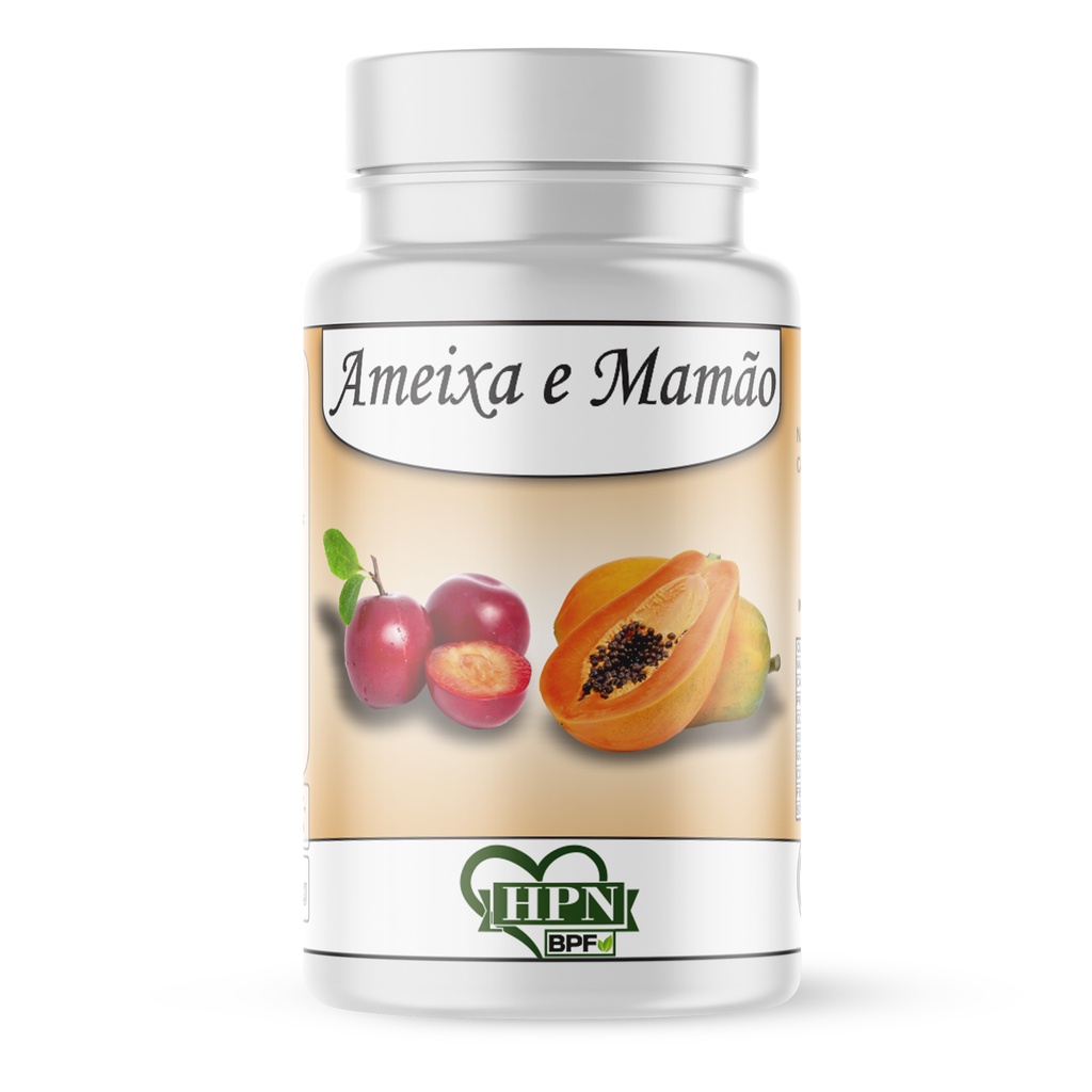 Ameixa e Mamão Saúde da Flora Intestinal 60 Cápsulas / 500mg