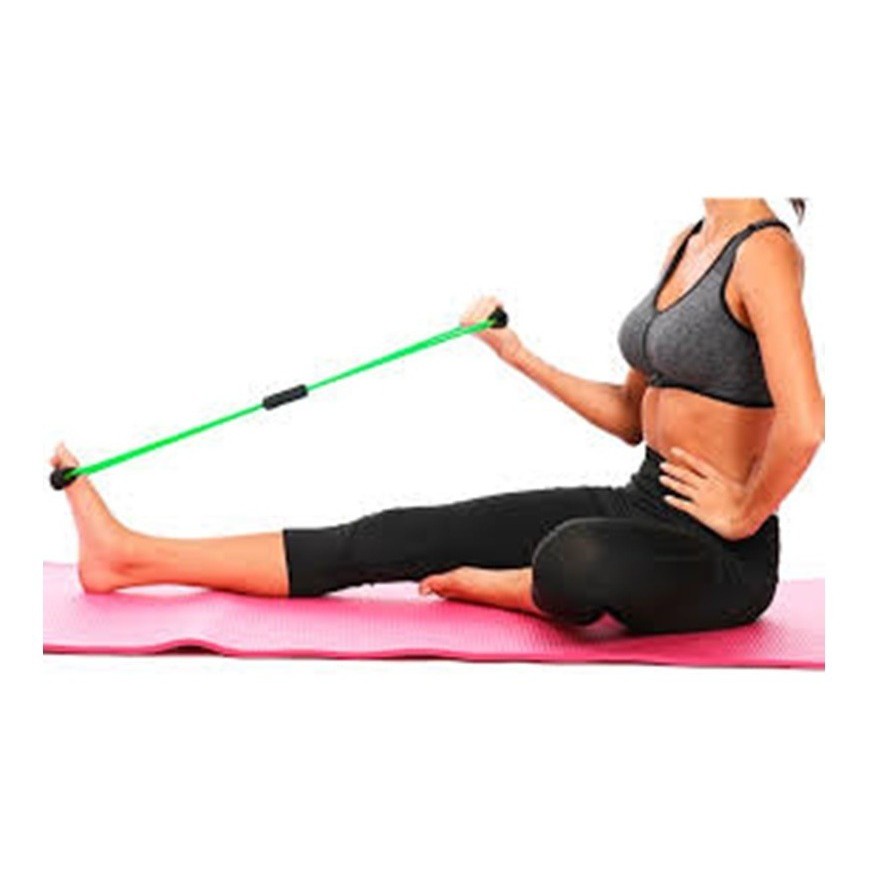 Extensor Elástico Multifuncional Ginastica Exercicio Pilates Treine Em Casa Verde