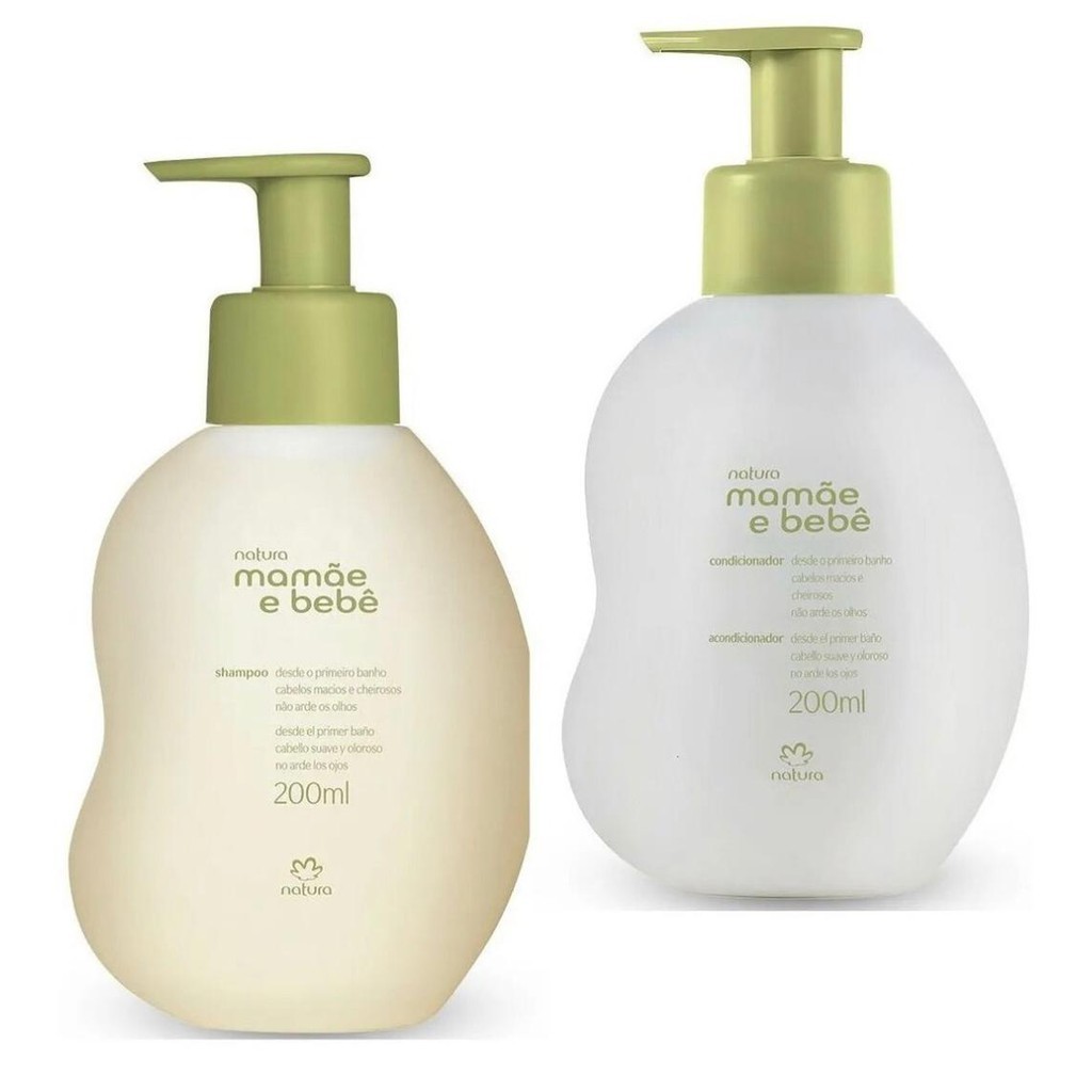 Combo Shampoo + Condicionador Mamãe e Bebê Natura 200ml | Shopee Brasil