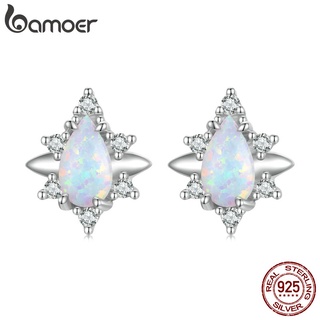 Brincos Bamoer 925 Prata Formato De Gota D