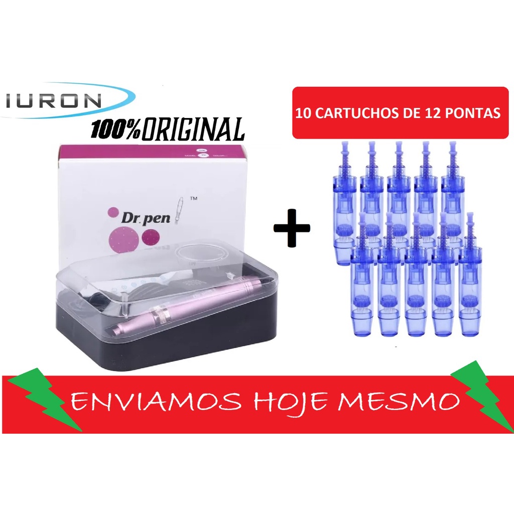 Caneta Dermapen Dermaroller Dr Pen M7 Ultima 12 36 42 Eletric Bivolt Original +10 brindes