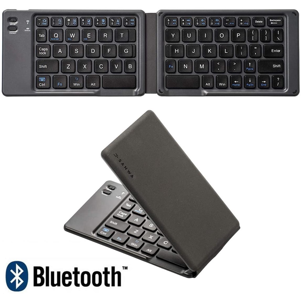 Teclado Bluetooth Dobrável , Sem Fio Recarregável , Portátil & Slim , Para Computador PC iPad/iPhone/Android Phone Tablet Smartphone , Compatível Com MacBook , Windos