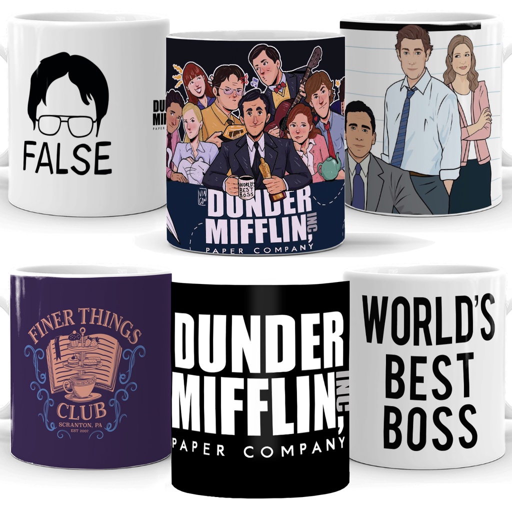 Canecas The Office Worlds Best Boss Vida De Escritório Meme Scranton Dunder Mifflin Dwight Schrute Michael Scott Jim Halpert Xícara Série Porcelana Polímero