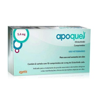Apoquel Dermatite Canina 5,4 mg 20 Comprimidos em Oferta na Shopee