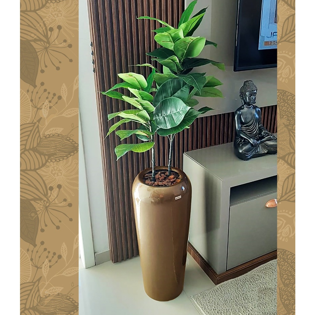 Vaso De Decoração Fibra De Vidro Cachepot Plantas e Flores LAZÚLI - 64cm |  Shopee Brasil