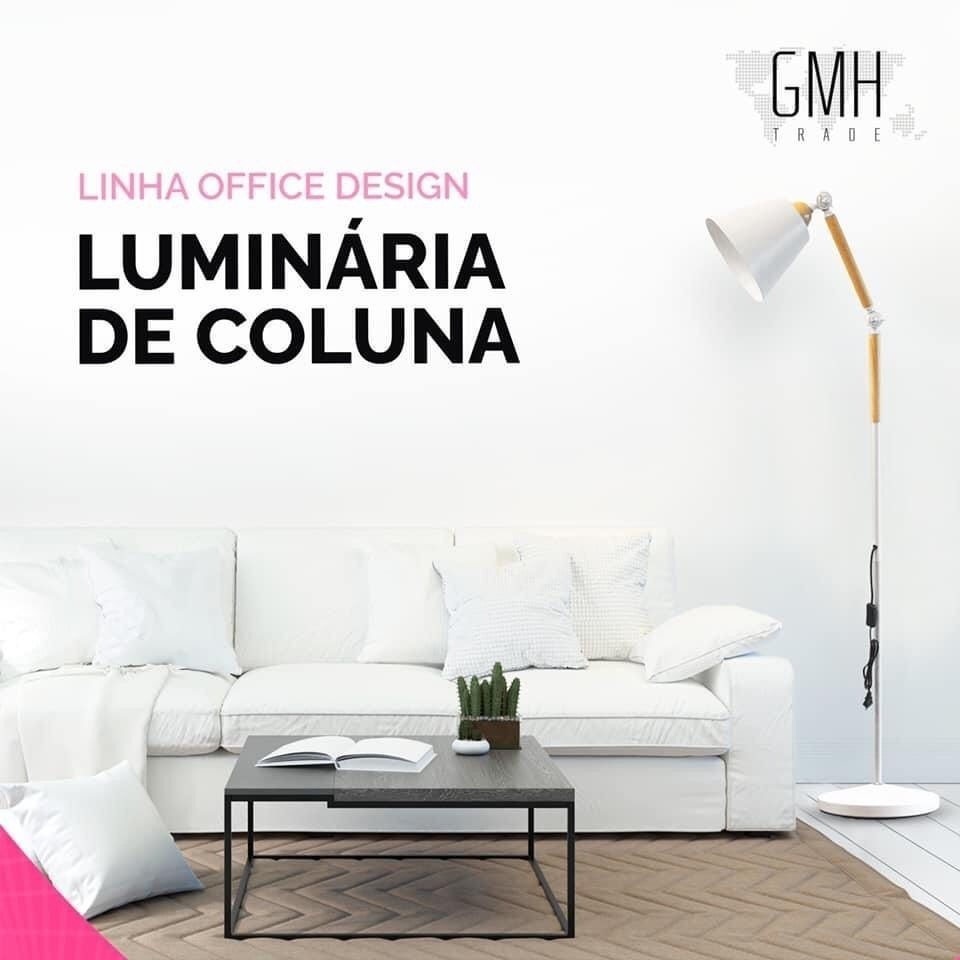 Luminária de Coluna Chão Articulada Órion Coluna Piso Leitura