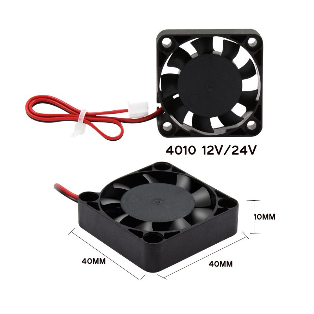 Micro ventilador 40x40x10mm fan cooler 4010 12v 24v ender 3 5