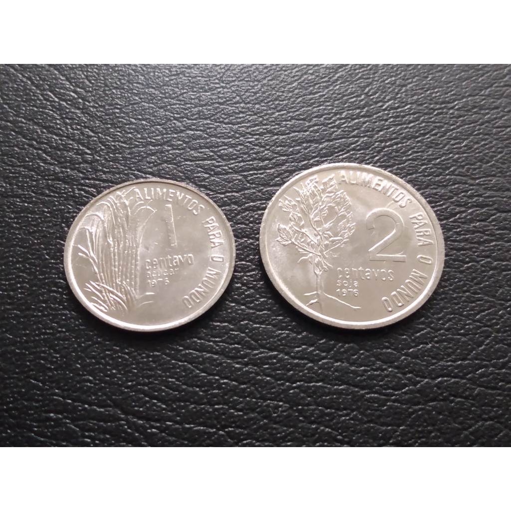 Moedas de 1 e 2 centavos FAO de 1976, FC