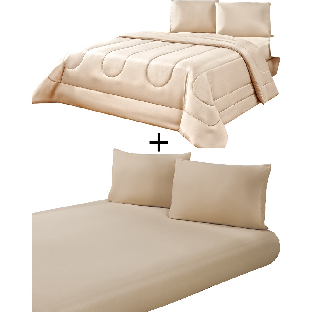 Kit Edredom King Dubai + Jogo De Lençol King 3 Peças em Oferta na Shopee