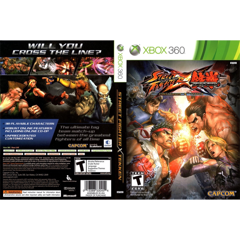 Street Fighter X Vs Tekken P/ XBOX360 (LTU/LT/JTAG/RGH)