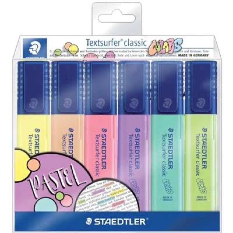 Conjunto de Marca Texto Textsurfer Pastel (6 cores) -Staedtler | Shopee ...