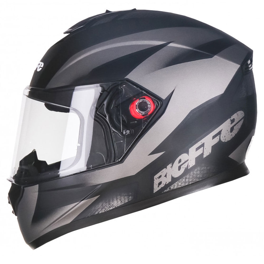 Capacete Moto Fechado Masculino Feminino Bieffe B Flat Fosco Preto Grafite Shopee Brasil