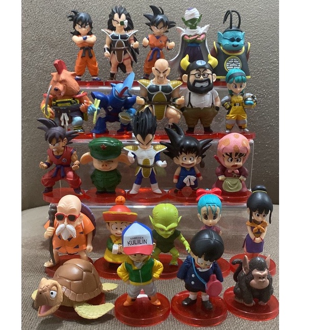 Kit 6 Bonecos Miniatura Dragon Ball Gt Goku Vegeta Saiyajin