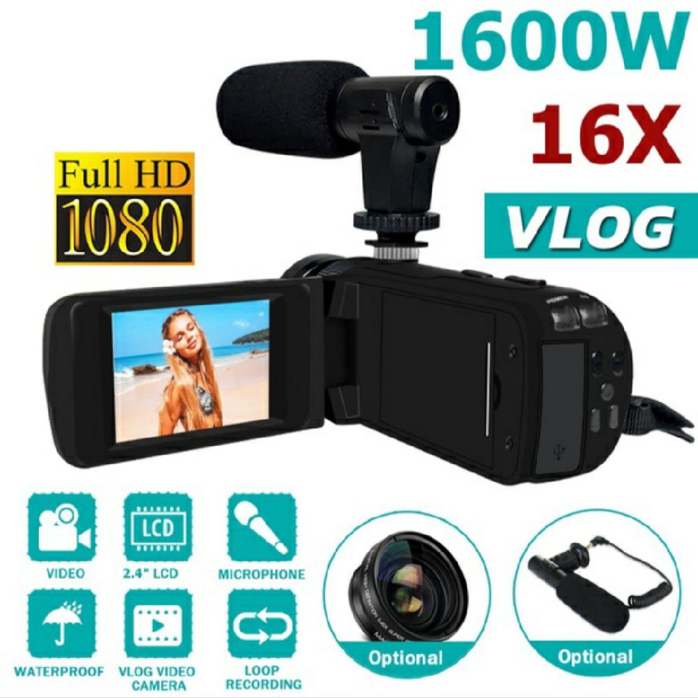 Câmera De Vídeo Digital HD 1080P Filmadora Profissional Com Microfone E Fotografia 16 Milhões