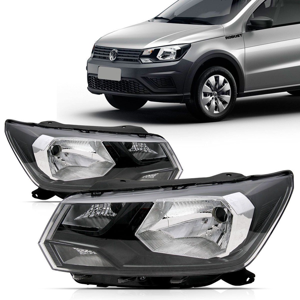 Par Farol Saveiro 2017 2018 2019 Gol Voyage G8 2018 2019 2020 Foco Simples Máscara Negra