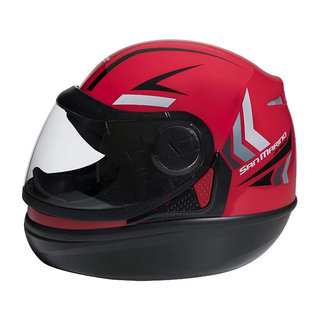Capacete San Marino Speed One Vermelho Preto | Shopee Brasil