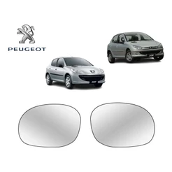 Lente Refil Retrovisor Peugeot 206/207 Lado Esquerdo Motorista