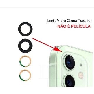 Lente Vidro Câmera Traseira iPhone 12 /12 Mini + Adesivo (2pçs)