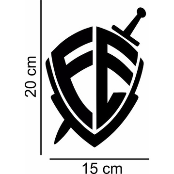 Adesivo Escudo Da Fé 20x15cm