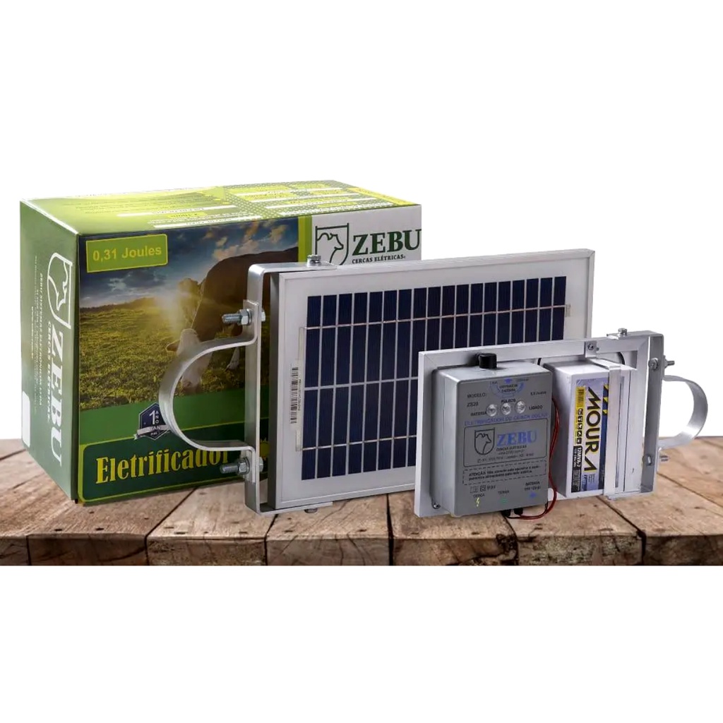 Aparelho De Choque Solar Zs20bi Com Bateria Moura - Zebu