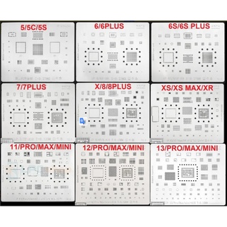 Kit Stencil Bga iPhone do 5 Ao 14, Android, Nand, Memoria, Baseband, Wifi, RF, Power Manage Amaoe Reballing Furo Quadrado