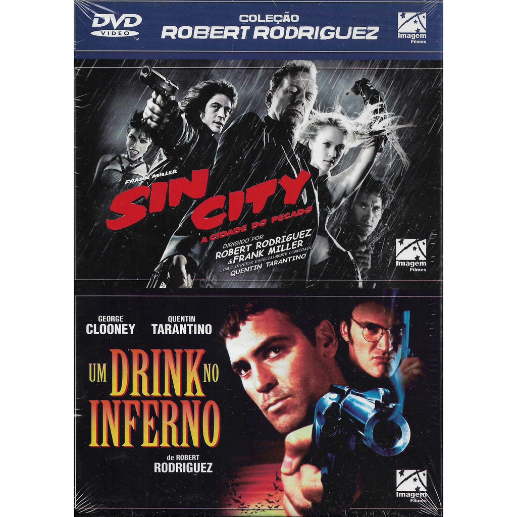 DVD Coleção Robert Rodriguez Com os Filmes Sin City: A Cidade do Pecado e Um Drink no Inferno - Novo Lacrado