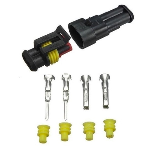 100 Conector Automotivo 2 Vias Selado Impermeável